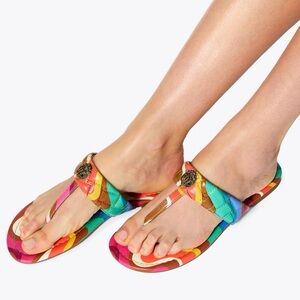 Kurt Geiger Multicolor Quilted Toe-Post Sandals
